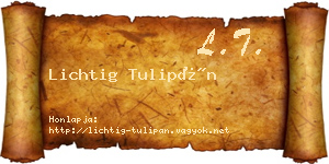 Lichtig Tulipán névjegykártya